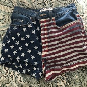 American apparel American flag shorts